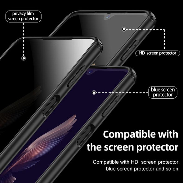 For Samsung Galaxy A25 5G Armor Clear TPU Hard PC Phone Case(Matte Black)