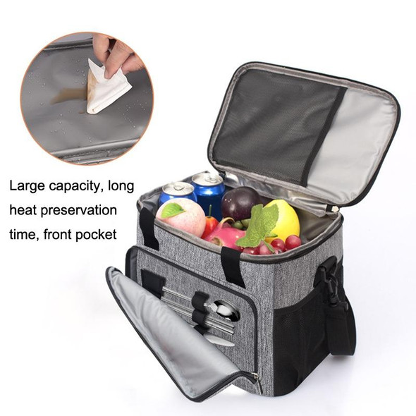 10L Waterproof Oxford Cloth Picnic Bag Outdoor Ice Pack Thickened Portable Insulation Bag(Gray)