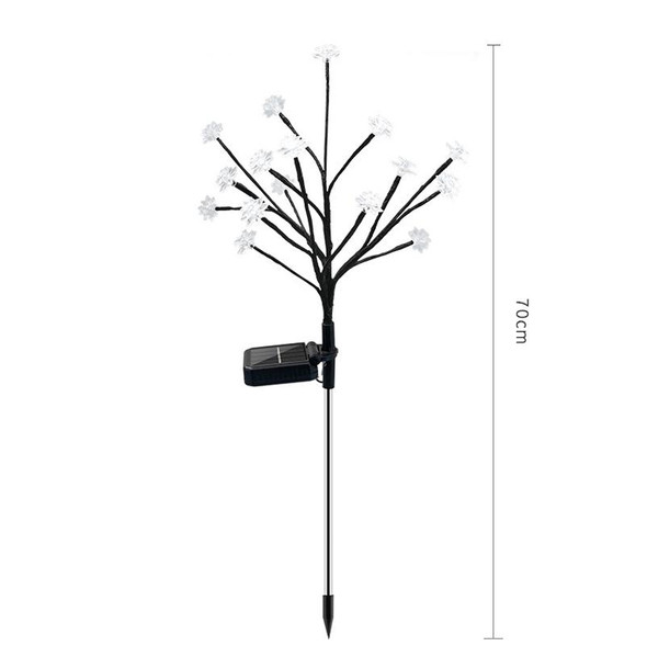 16 LED Solar Tree Branch Lotus Lamp Outdoor  Garden Lawn Light