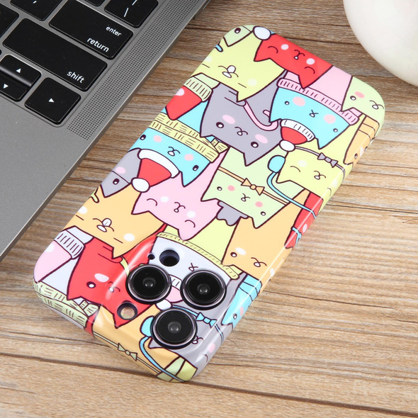 For iPhone 13 mini Dustproof Net Full Coverage PC Phone Case(Cats)