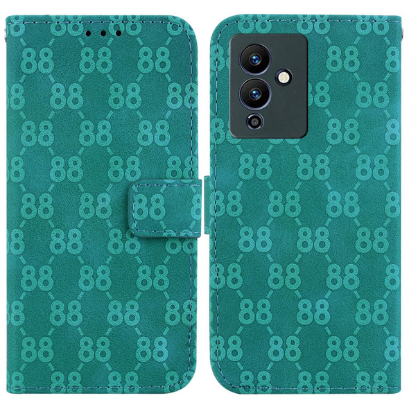 For Infinix Note 12 Pro 5G / Note 12 5G Double 8-shaped Embossed Leatherette Phone Case(Green)