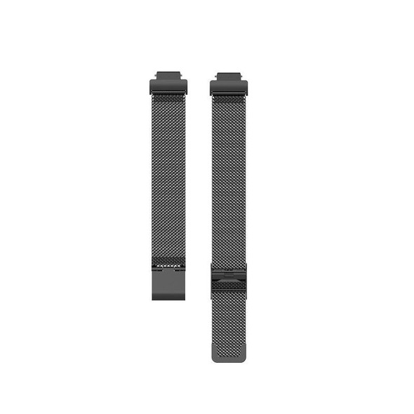 For Fitbit Inspire 3 Buckle Fine Mesh Stainless Ssteel Watch Band(Black)