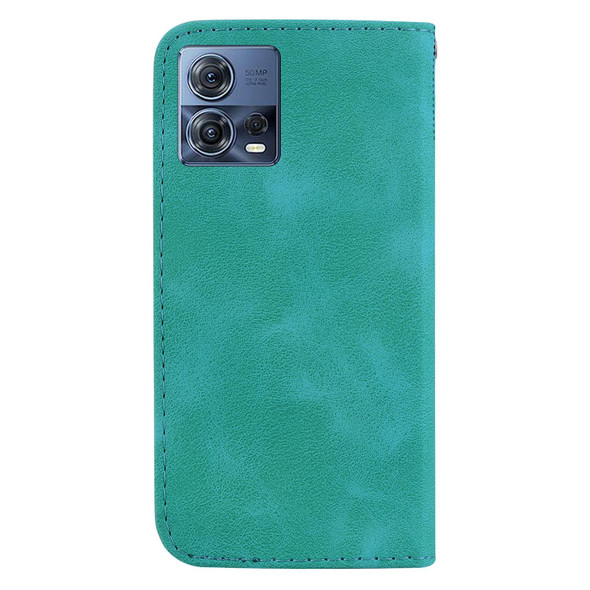 For Motorola Moto S30 Pro 5G/Edge 30 Fusion 5G 7-shaped Embossed Leatherette Phone Case(Green)