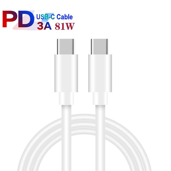 PD30W USB-C / Type-C + QC3.0 USB Dual Port Charger with 1m Type-C to Type-C Data Cable, US Plug