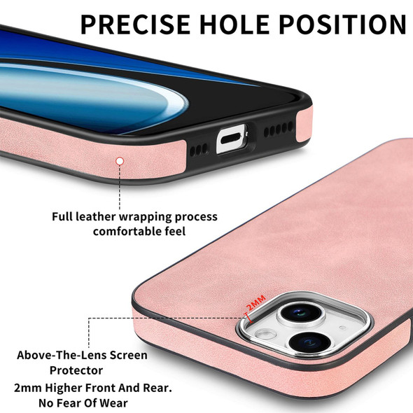 For iPhone 15 Skin-Feel Electroplating TPU Shockproof Phone Case(Pink)