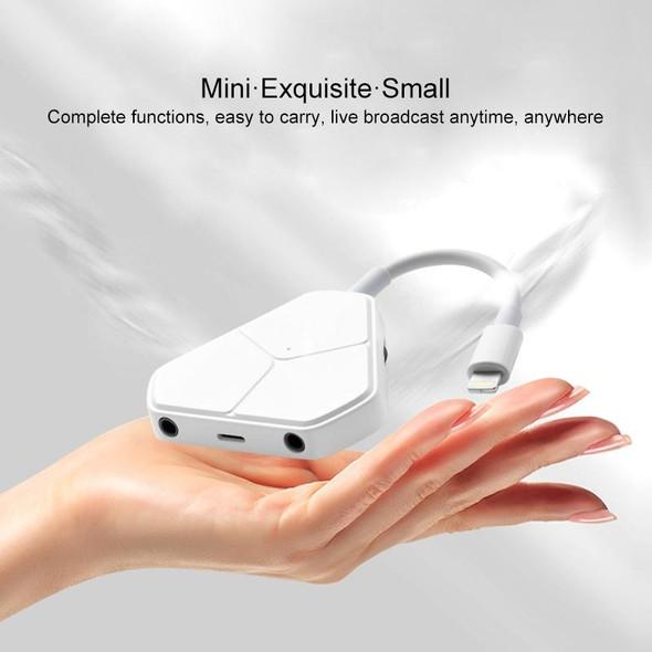 5 In 1 Multifunctional Live Broadcast Converter Mini Sound Card(White)