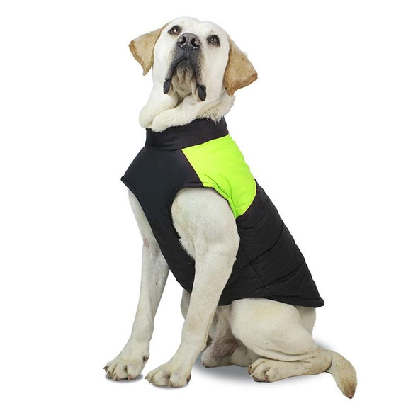 Pet Dog Cotton Vest Ski Suit, Size: 4XL, Chest: 63cm, Back Length: 55cm(Green)