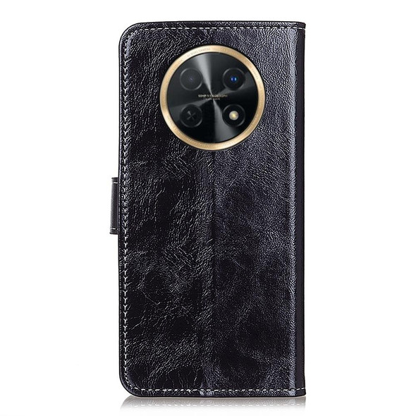 For Huawei Nova Y91 4G / Enjoy 60X Retro Crazy Horse Texture Horizontal Flip Leatherette Phone Case(Black)