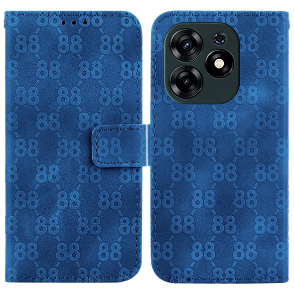 For Tecno Camon 19 Pro 5G Double 8-shaped Embossed Leatherette Phone Case(Blue)