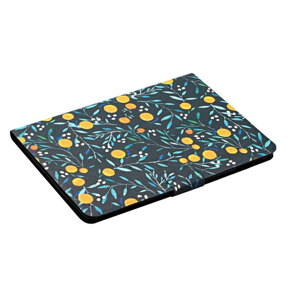 For Samsung Galaxy Tab S5e T720 Flower Pattern Horizontal Flip Leatherette Case with Card Slots & Holder(Yellow Fruit)