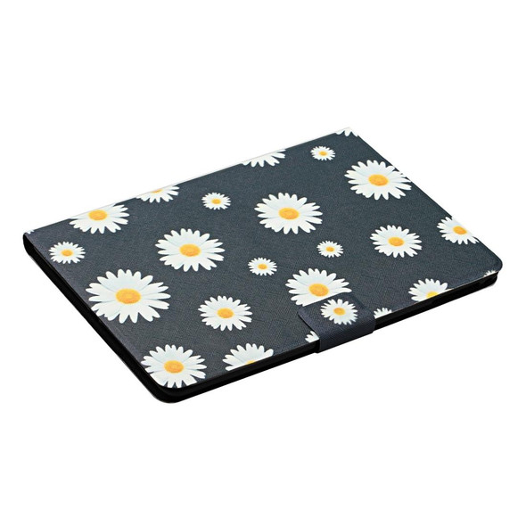 For Samsung Galaxy Tab S6 Lite  Flower Pattern Horizontal Flip Leatherette Case with Card Slots & Holder(Small Daisies)