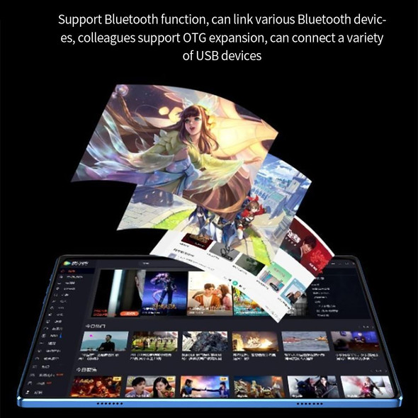 BDF P30 4G LTE Tablet PC 10.1 inch, 8GB+256GB, Android 12 MTK6762 Octa Core, Support Dual SIM, EU Plug(Blue)