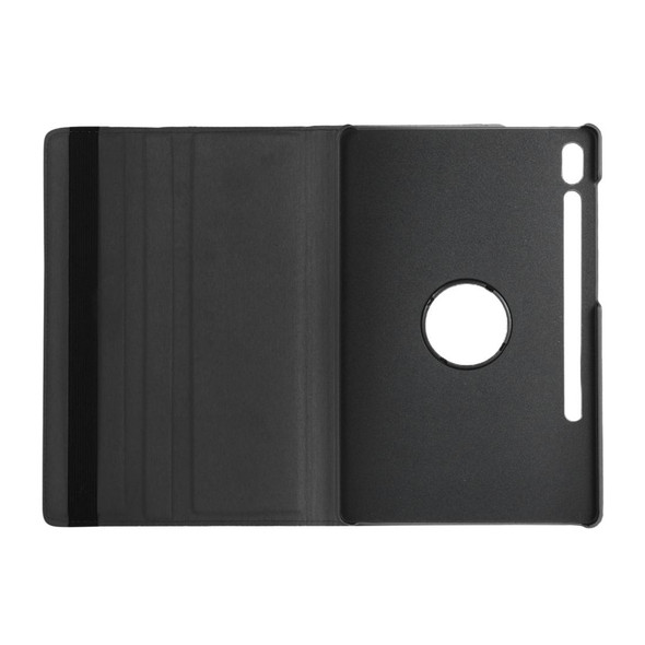 ENKAY 360 Degree Rotation Lichi Texture Leatherette Case with Holder for Samsung Galaxy Tab S6 10.5 T860 / T865(Black)