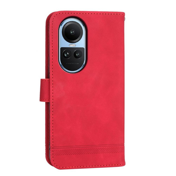 For OPPO Reno10 Global/Reno10 Pro Global Dierfeng Dream Line TPU + PU Leatherette Phone Case(Red)