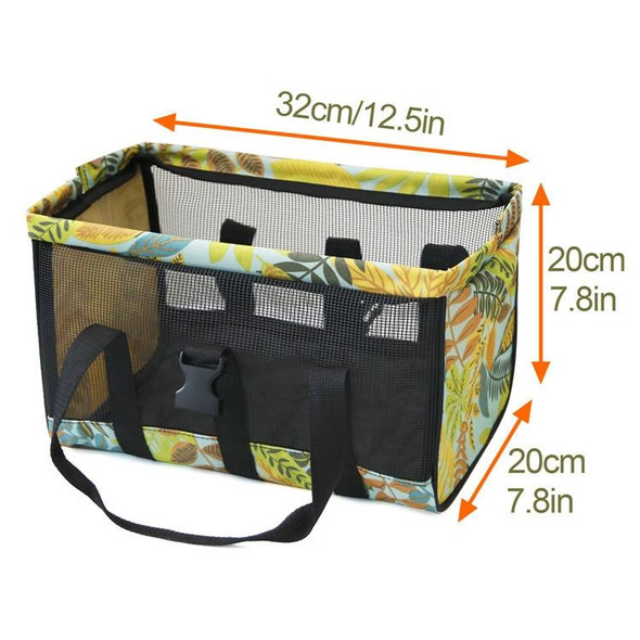 Multifunctional Breathable Portable Garden Tool Bag Fishing Gear Storage Bag(Yellow Flower)