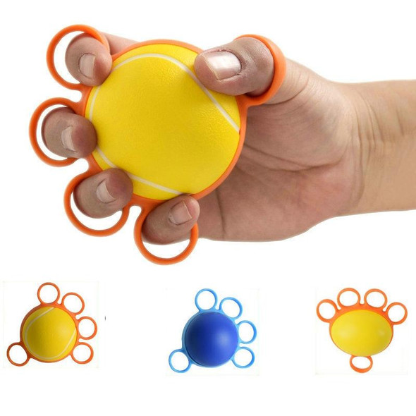 2 PCS Five-Finger Grip Ball Finger Strength Rehabilitation Training Equipment, Specification: 30 Pound Oval (Silicone Sleeve)