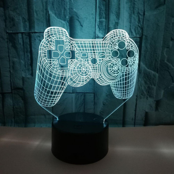 3D Game Handle Three-dimensional Colorful LED Lights, Style: Touch Black Base