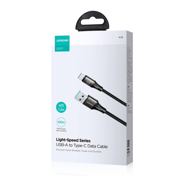 JOYROOM SA25-AC6 100W USB to USB-C/Type-C Fast Charge Data Cable, Length:2m(Black)