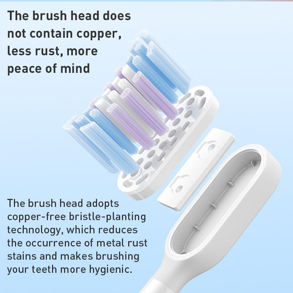Original Xiaomi Mijia 2pcs Whitening Type Brush Head for Electric Toothbrush T501 / T501C (Black)