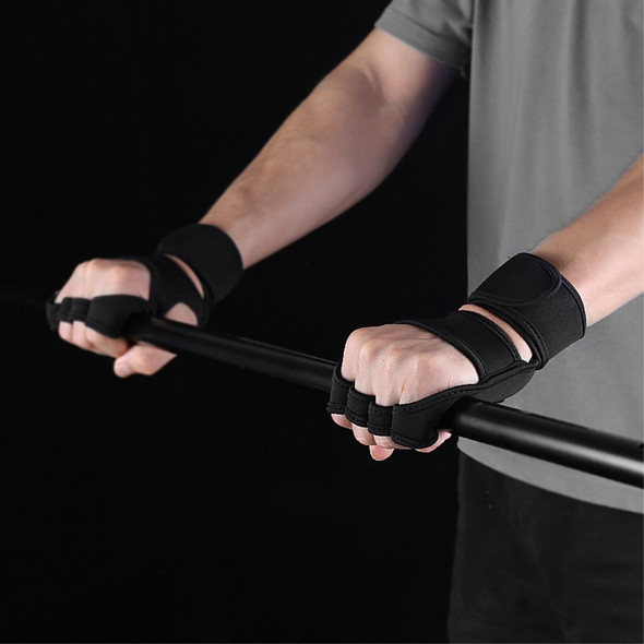 KYNCILOR A0059 1Pair Fitness Force Gym Gloves with Extended Wrist Strap for Weightlifting Anti-slip Workout Gloves for Men/Women 1Pair Fitness Gloves for Indoor Exercise 