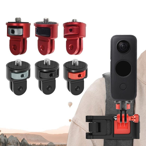 1/4 Inch Screw Converter Tripod Adapter for Sport Camera(Red Titanium)