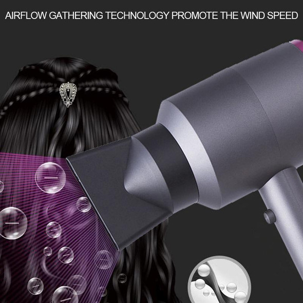 Household High-power Silent  Blow Dryer,Constant Temperature Hot and Cold Negative Ion Hair Drier, US Plug