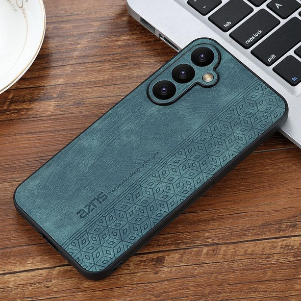 For Samsung Galaxy S23 FE 5G AZNS 3D Embossed Skin Feel Phone Case(Dark Green)