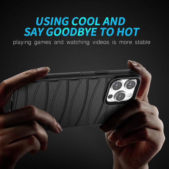 For iPhone 15 Multi-tuyere Powerful Heat Dissipation Phone Case(Black)