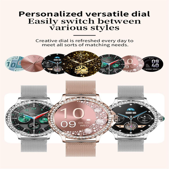 NX19 1.3 inch IP68 Waterproof Color Screen Smart Watch,Support Heart Rate / Blood Pressure / Blood Oxygen Monitoring(Gold)