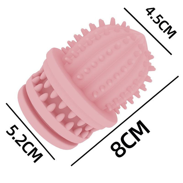 2 PCS Pet Cleaning Teeth TPR Cactus Lightweight Bite-resistant Educational Toys(Light Pink)