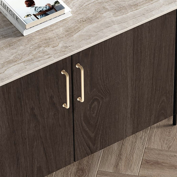 Zinc Alloy Handle Modern Cabinet Kitchen Door Drawer Pull Knob Cupboard Handle with 22mm Screw - 9019-128 / Gold