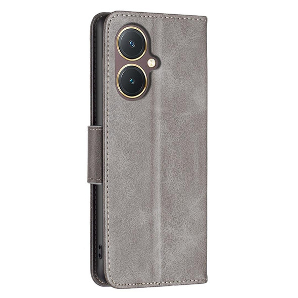 For vivo Y27 4G Lambskin Texture Leather Phone Case(Grey)