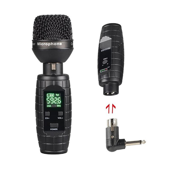 XTUGA U-95 Wireless XLR Transmitter and Receiver UHF Wireless Guitar Transmitter Receiver With Dynamic Mic