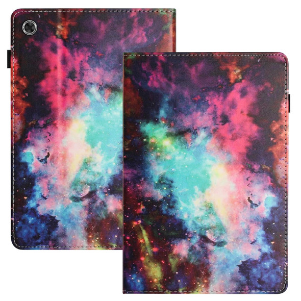 For Lenovo Tab M10 Plus 3rd Gen Sewing Litchi Texture Smart Leatherette Tablet Case(Starry Sky)