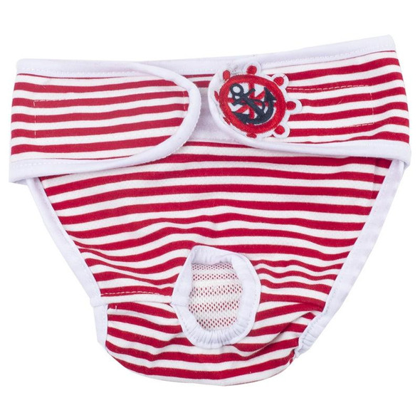 2 PCS Pet Physiological Pants Female Dog Physiological Period Hygiene Pants, Size: L(Red White Stripes)