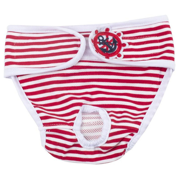 2 PCS Pet Physiological Pants Female Dog Physiological Period Hygiene Pants, Size: S(Red White Stripes)