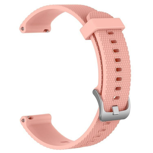 For Garmin Forerunner 645 20mm Diamond Textured Silicone Watch Band(Pink)
