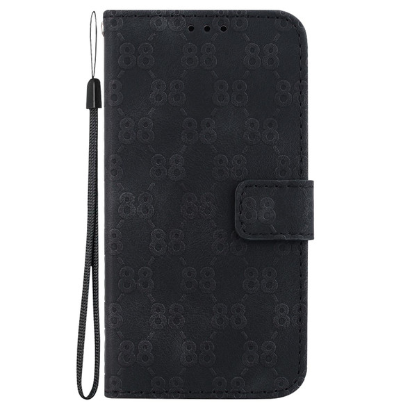 For Samsung Galaxy S20 FE 4G / 5G Double 8-shaped Embossed Leatherette Phone Case(Black)