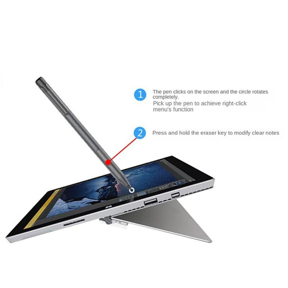 For Microsoft Surface 3 Pro 3/4/5/6/7/Book/Laptop/Go Pressure Touch Capacitance Pen(Black)