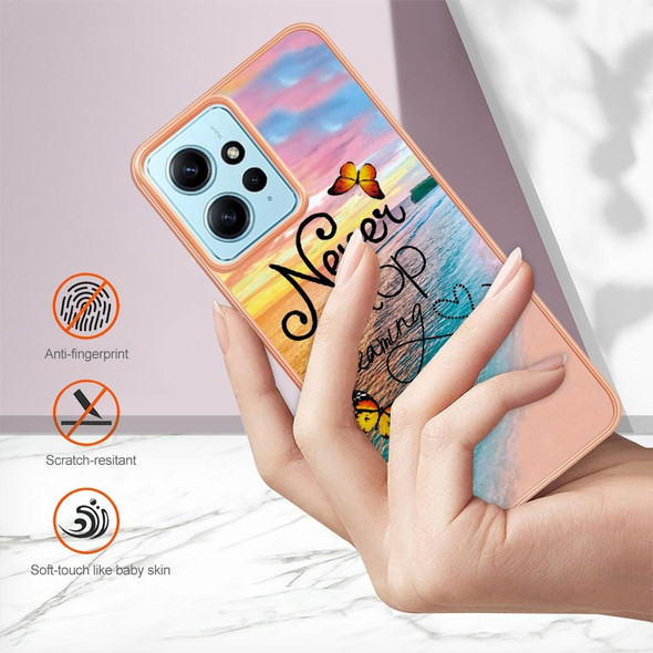 For Xiaomi Redmi Note 12 4G Global Electroplating IMD TPU Phone Case(Dream Butterfly)