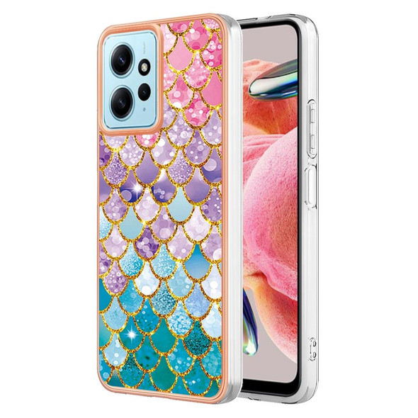 For Xiaomi Redmi Note 12 4G Global Electroplating IMD TPU Phone Case(Colorful Scales)