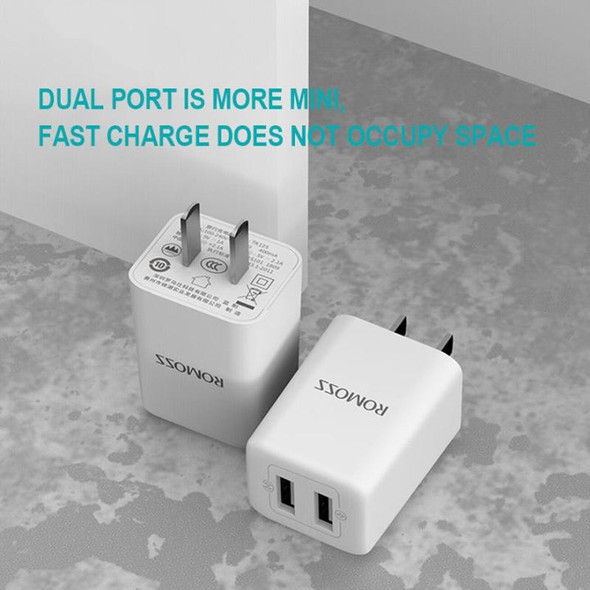  ROMOSS TK12S  10.5W  2.1A Double USB Port Fast Charging Wall Charger,CN Plug