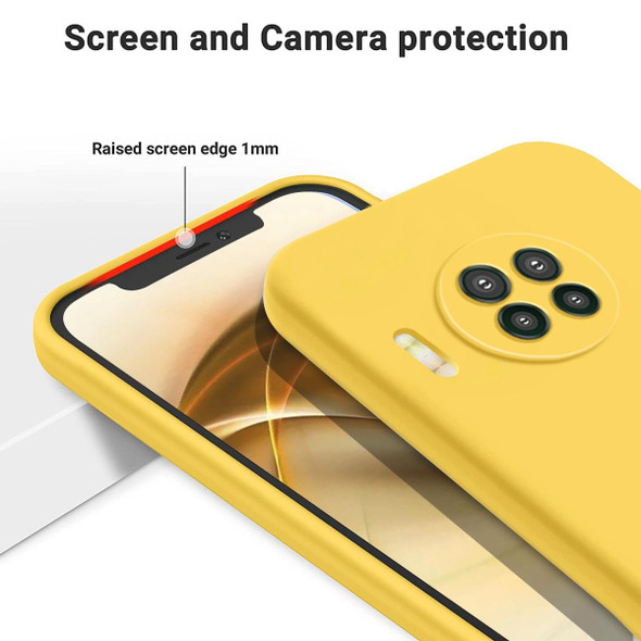 For Hisense Infinity H50 Zoom Pure Color Liquid Silicone Shockproof Phone Case(Yellow)