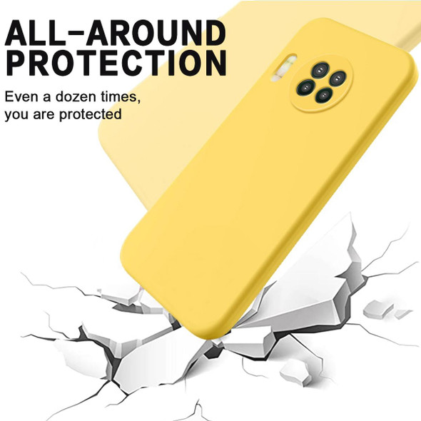 For Hisense Infinity H50 Zoom Pure Color Liquid Silicone Shockproof Phone Case(Yellow)