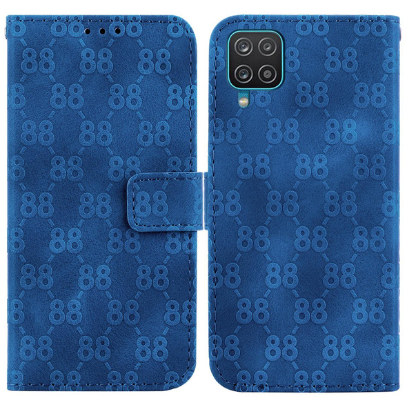 For Samsung Galaxy S20 FE 4G / 5G Double 8-shaped Embossed Leatherette Phone Case(Blue)