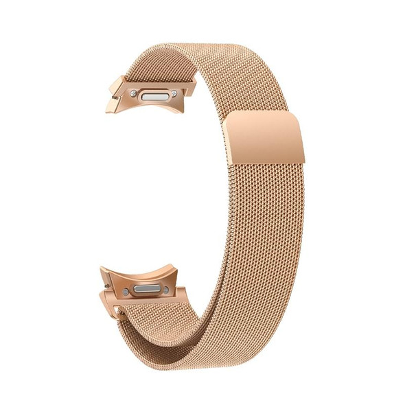 For Samsung Galaxy Watch 6 Milanese Metal Watch Band(Rose Gold)