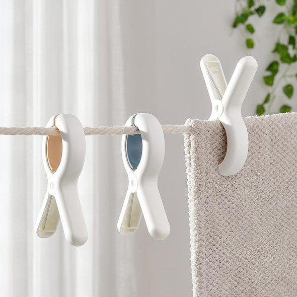 6 PCS Yellow Household Plastic Windproof Sheet Fixed Clothespin Hanger Clip