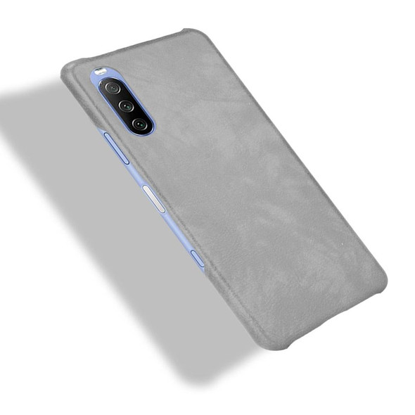 Sony Xperia 10 III Shockproof Litchi Texture PC + PU Case(Grey)