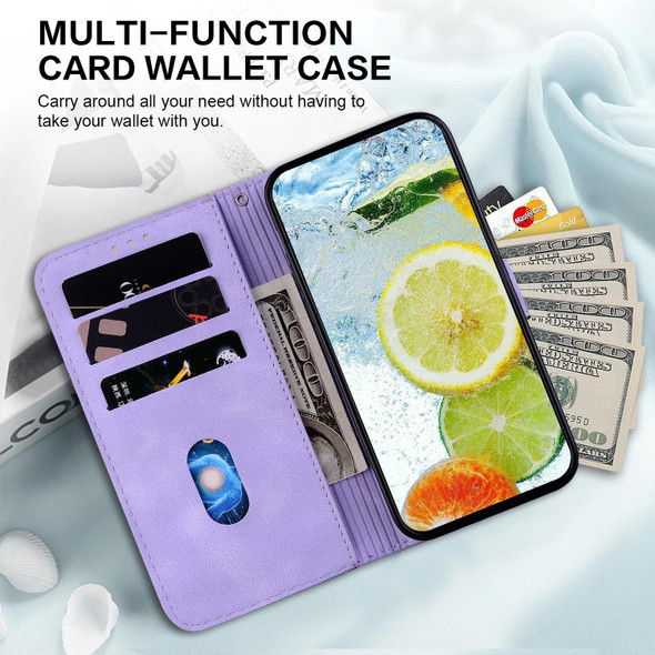 For Samsung Galaxy S20 FE 4G / 5G Double 8-shaped Embossed Leatherette Phone Case(Purple)