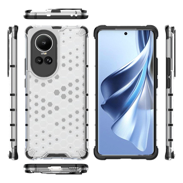 For OPPO Reno10 Global / 10 Pro Global  Honeycomb Phone Case(White)